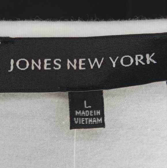 4 for $16 - NWT Jones New York Blue/White Top Size Large - Picture 5 of 7